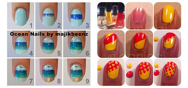 25 Easy Step By Step Nail Art Tutorials For Beginners amp; Learners 2014 