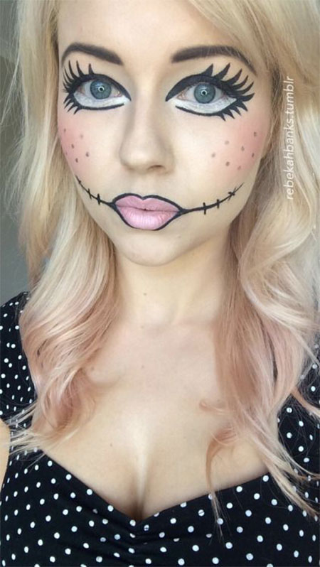 12+ Halloween Doll Face Makeup Ideas 2016 | Modern Fashion Blog