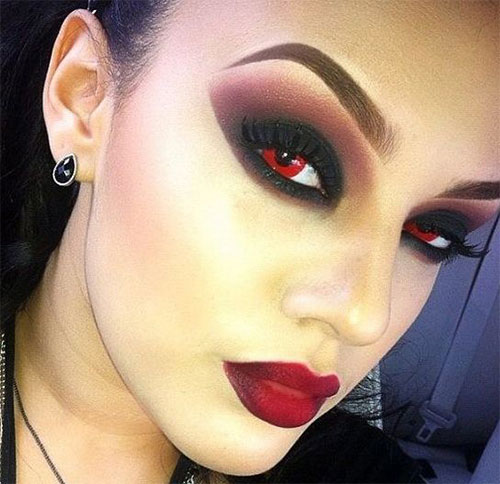 12 Spooky Halloween Devil Makeup Ideas For Girls & Women ...
 Devil Costume For Women Makeup