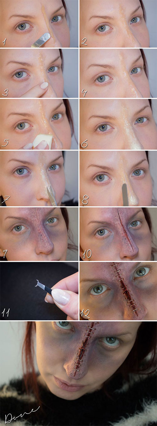15-Step-By-Step-Halloween-Make-Up-Tutorials-For-Beginners-Learners-2014-5