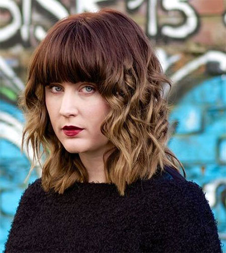 15-Modern-Medium-Length-Haircuts-With-Bangs-Layers-For-Thick-Hair-Round-Faces -2015-15