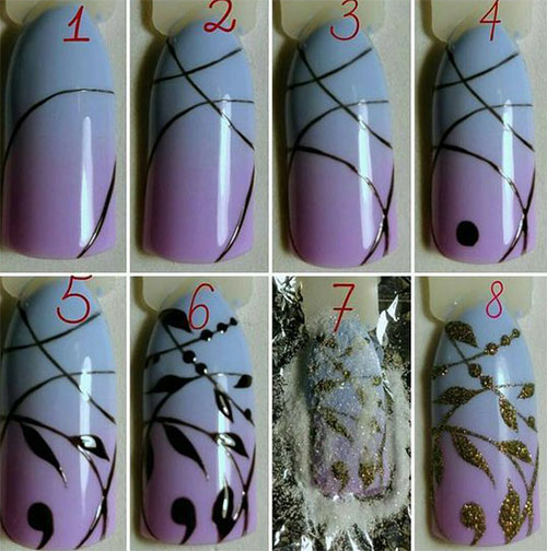 10-Step-By-Step-Spring-Floral-Nail-Art-Tutorials-For-Learners-2017-10