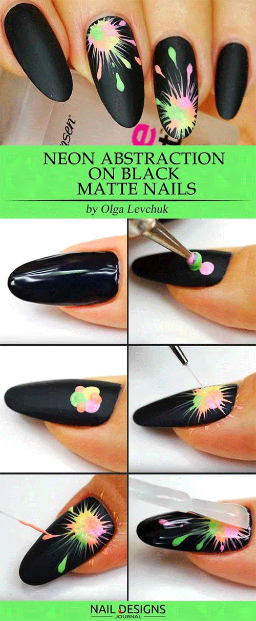 Step-By-Step-Fireworks-Nails-Art-Tutorials-For-Beginners-2018-5