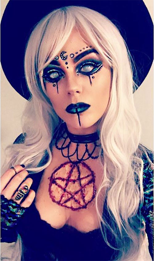 15-Witch-Halloween-Make-Up-Looks-For-Girls-Women-2018-13