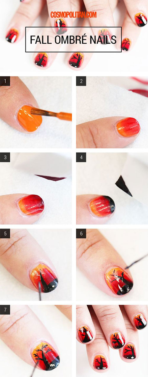 Step-By-Step-Autumn-Nail-Art-Tutorials-For-Learners-2018-7