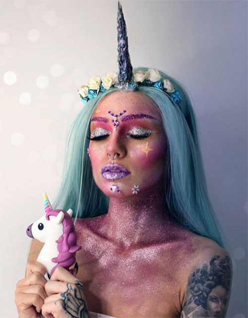 Best-Halloween-Unicorn-Makeup-Looks-2020-10