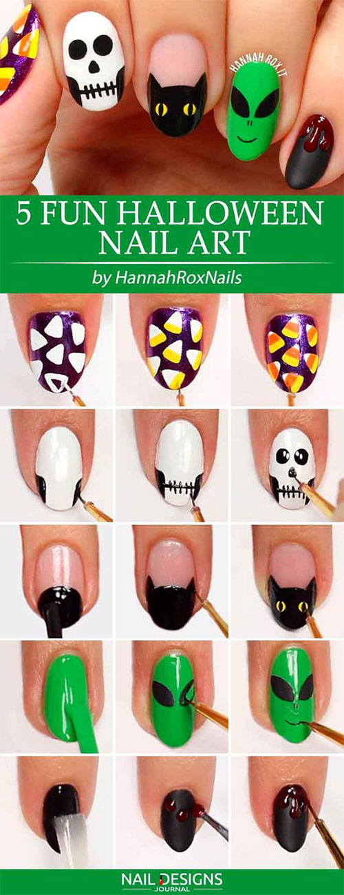 Step-By-Step-Halloween-Nail-Art-Tutorials-For-Learners-2021-6