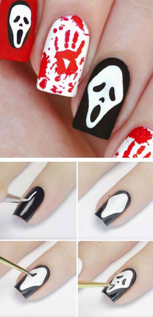 Step-By-Step-Halloween-Nail-Art-Tutorials-For-Learners-2021-9