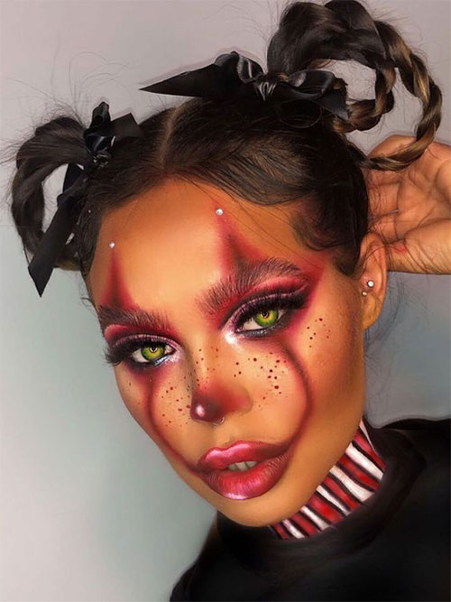 Creepy-Clown-Halloween-Makeup-Looks-2021-1