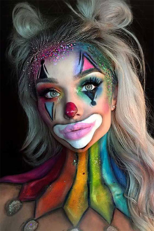 Creepy-Clown-Halloween-Makeup-Looks-2021-9