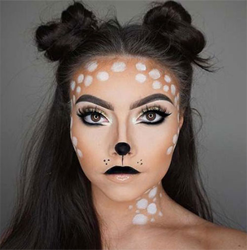 Cute-Easy-Deer-Make-up-Ideas-For-Halloween-2021-4
