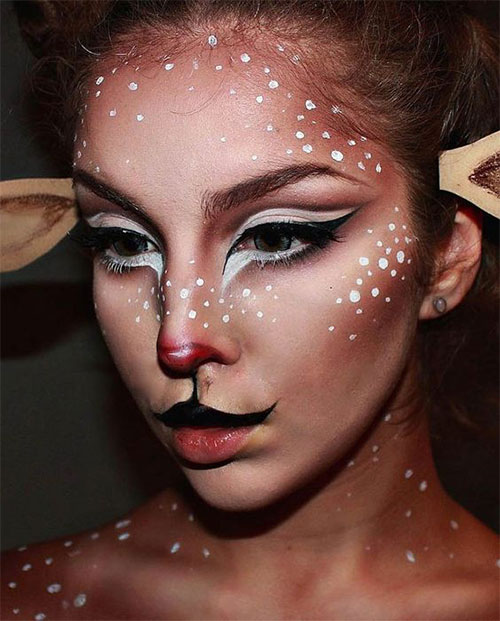 Cute-Easy-Deer-Make-up-Ideas-For-Halloween-2021-7