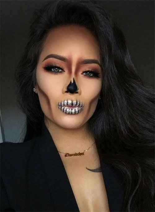 Halloween-Skull-Makeup-Looks-2021-Skeleton-Makeup-Ideas-11