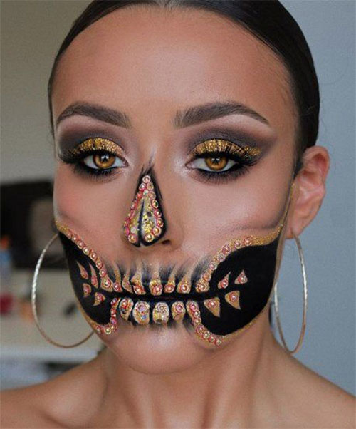 Halloween-Skull-Makeup-Looks-2021-Skeleton-Makeup-Ideas-13