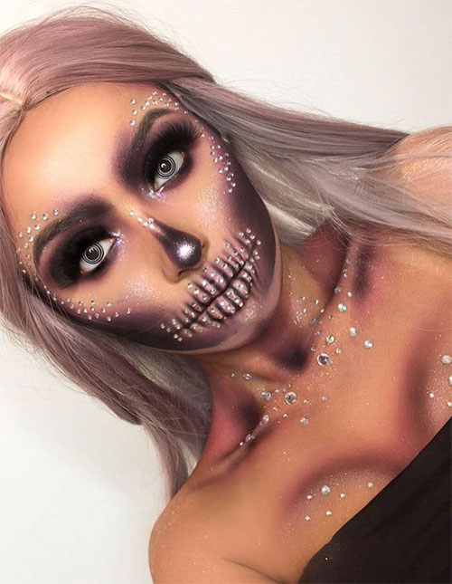 Halloween-Skull-Makeup-Looks-2021-Skeleton-Makeup-Ideas-18