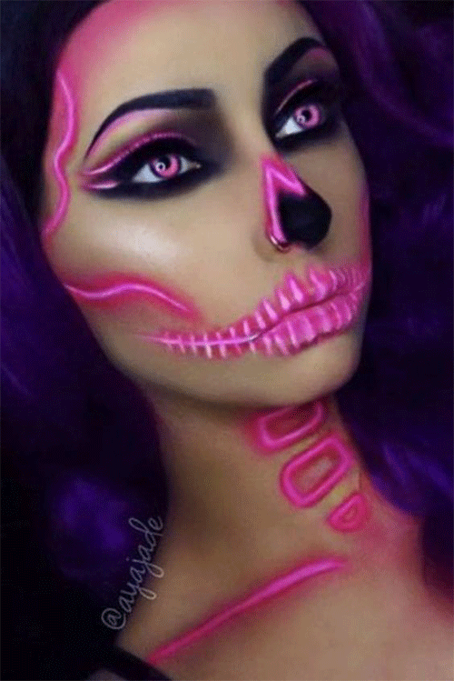 Neon-Halloween-Makeup-Ideas-For-An-Extremely-Spooky-Evening-7