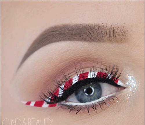 10-Amazingly-Beautiful-Christmas-Candy-Cane-Eyeliner-Looks-6