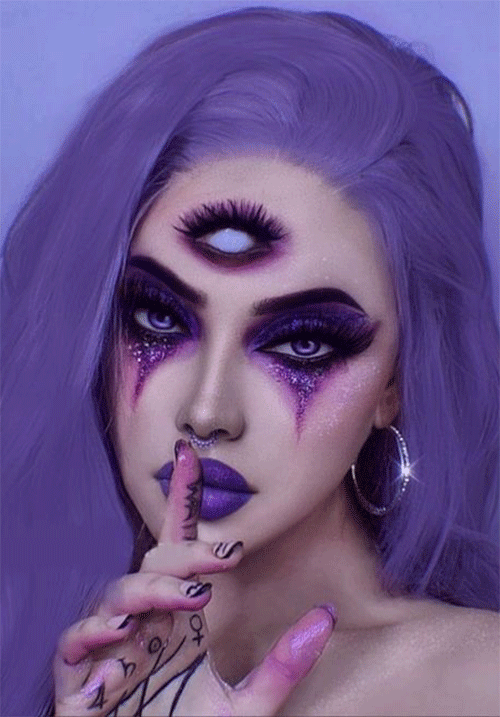 Purple-Halloween-Makeup-Looks-For-Your-Costume-4