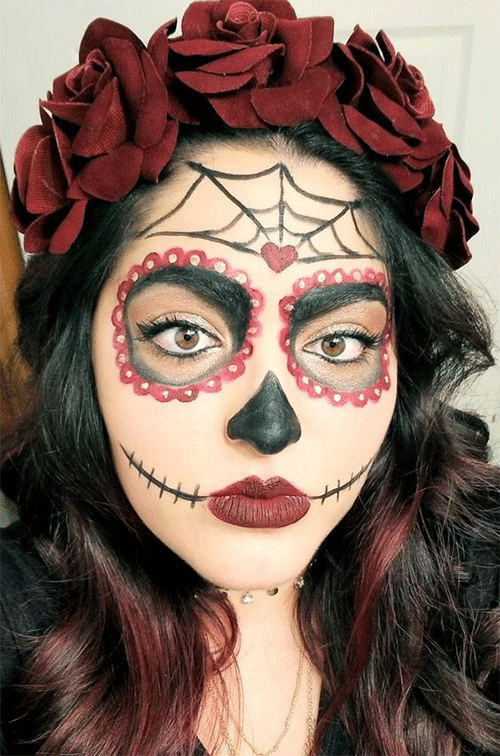 Best-Sugar-Skull-Makeup-Looks-For-Halloween-2023-7